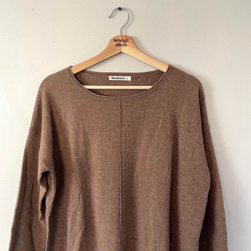 WooLovers Cashmere & Merino Pocket Tunic in Pecan Marl Size Medium - Picture 5 of 16